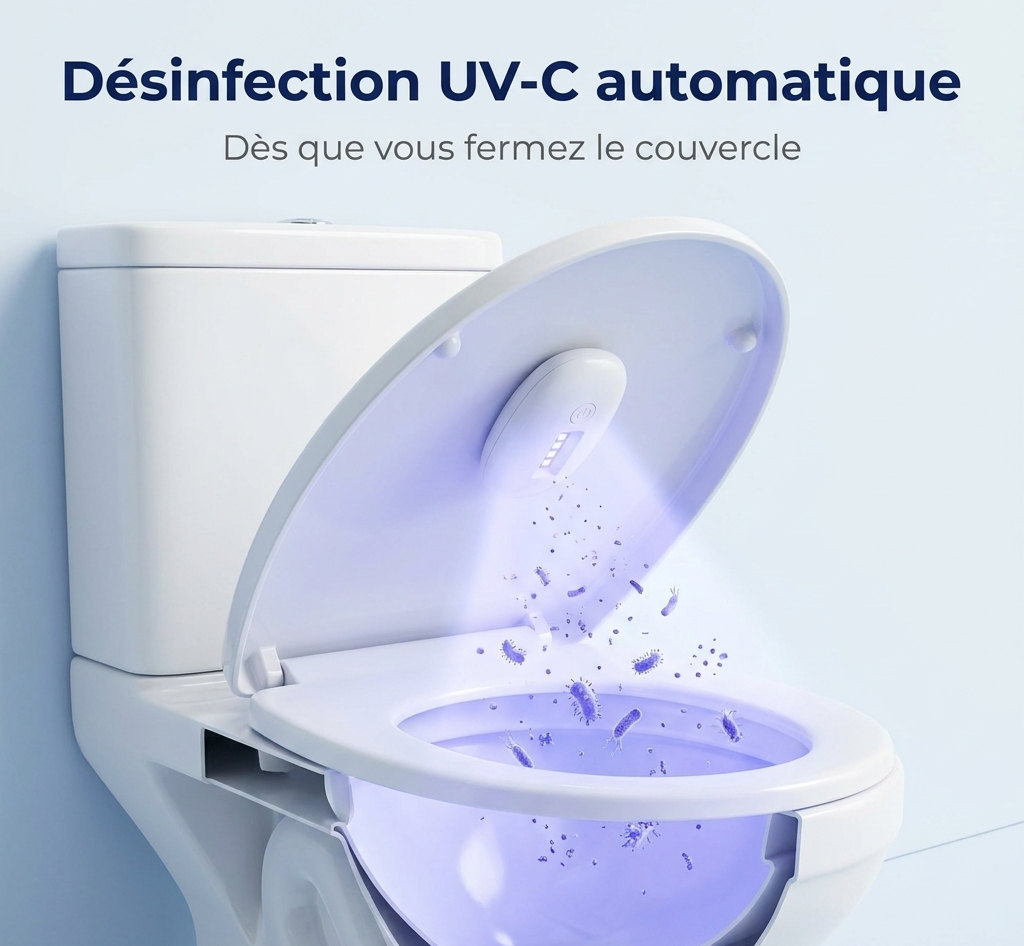 Zéphir – Stérilisateur UV WC avec Veilleuse Automatique