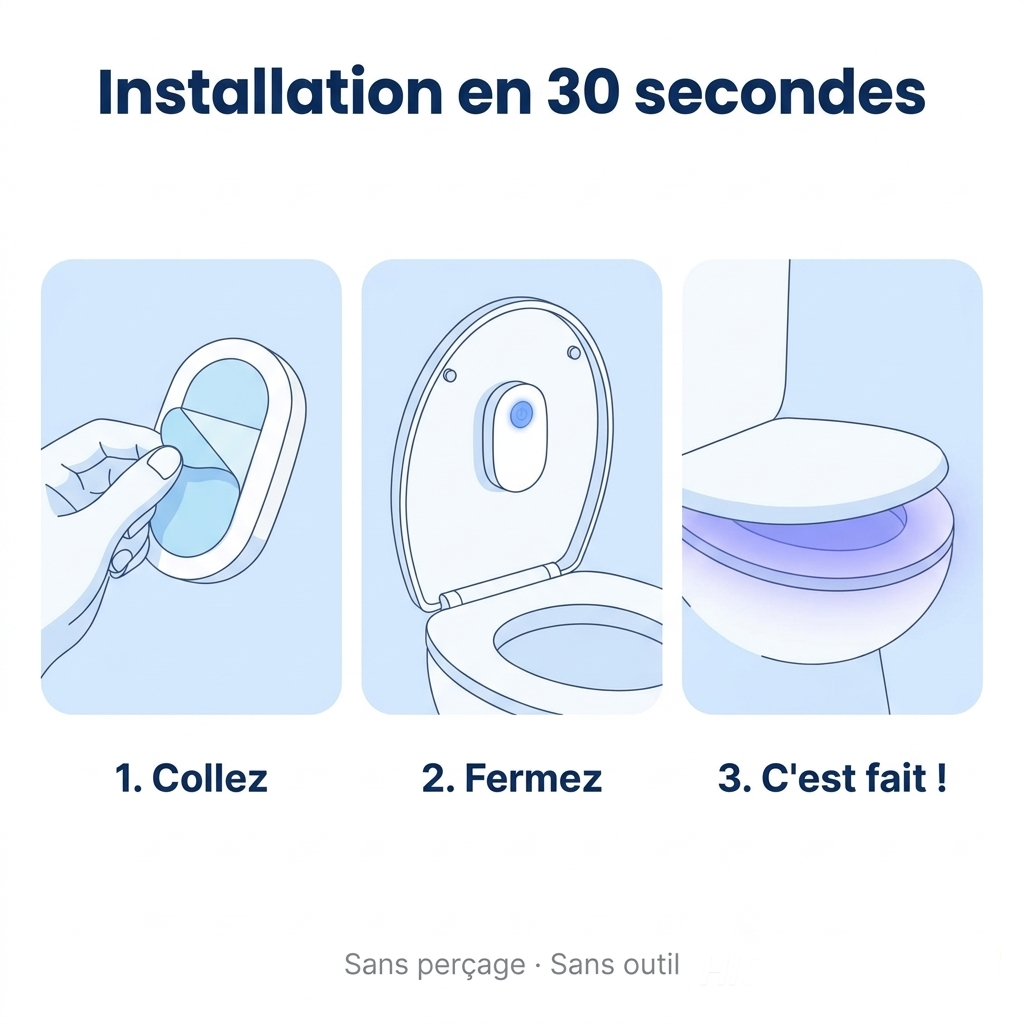 Zéphir – Stérilisateur UV WC avec Veilleuse Automatique